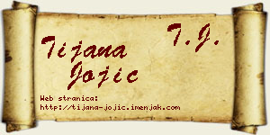 Tijana Jojić vizit kartica